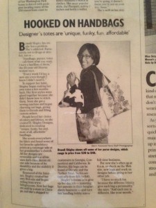 The Rocky Mountain News article that launched Brandi as a successful handbag designer.