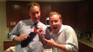 Jeff Bontrager, founder of Neckitecture, showing off one of his signature ties.