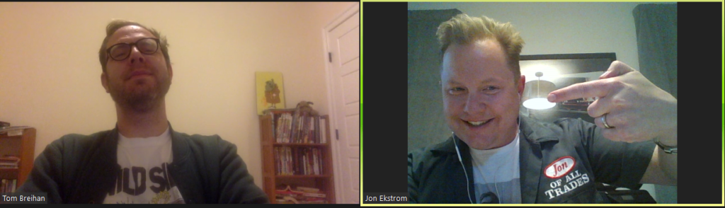 Tom Breihan, Senior Editor at Stereogum, writer for The AV Club and elsewhere, is the guest on Ep. 253 of the Jon of All Trades Podcast debuting May 27, 2020.