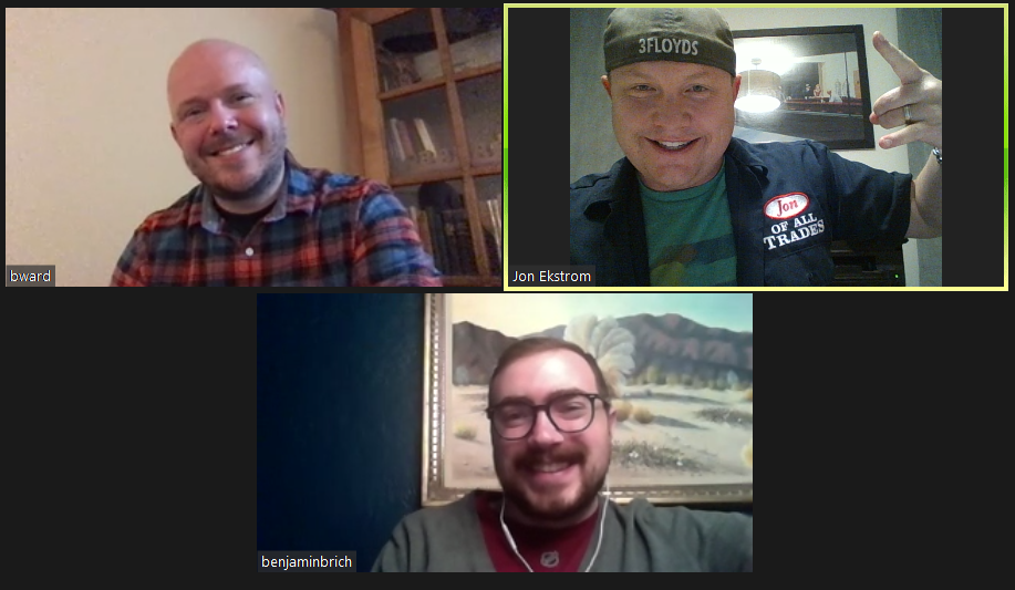 Barrett Ward (left) and Ben Brich are two members of Denver-based rock band Major Glen, and they're the guests on Ep. 269 of the Jon of All Trades Podcast, debuting October 28, 2020.